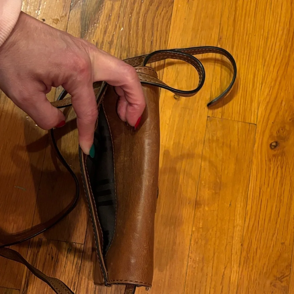 Frye Brown Leather Crossbody Wallet Bag - Picture 5 of 6